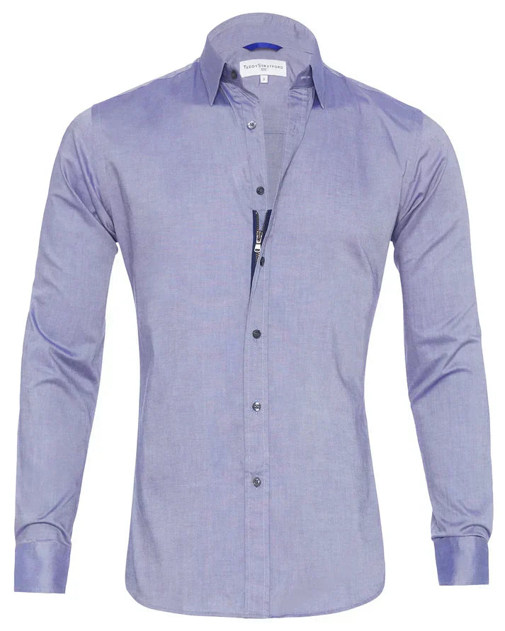 Kurt | Elegantes Hemd mit Stretch und Knopfleiste