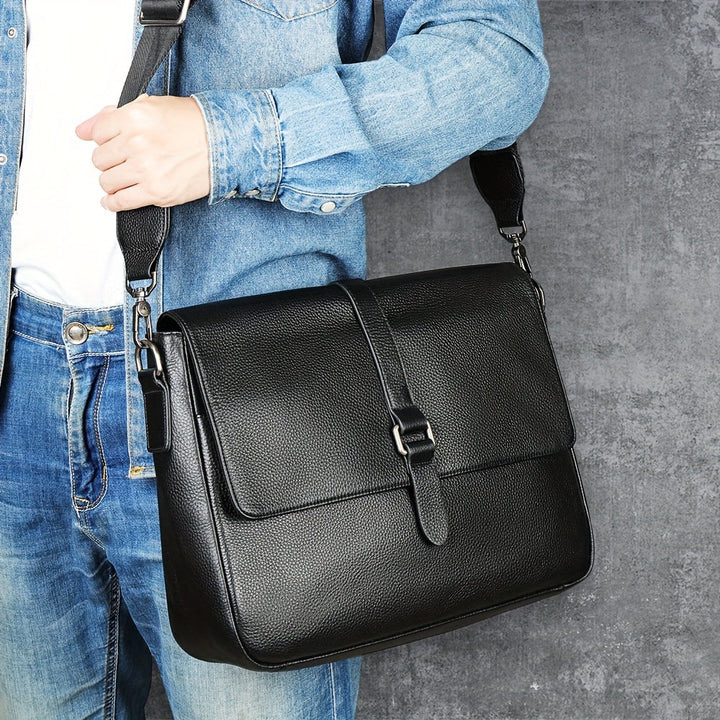 Tom | Leder Messenger Umhängetasche