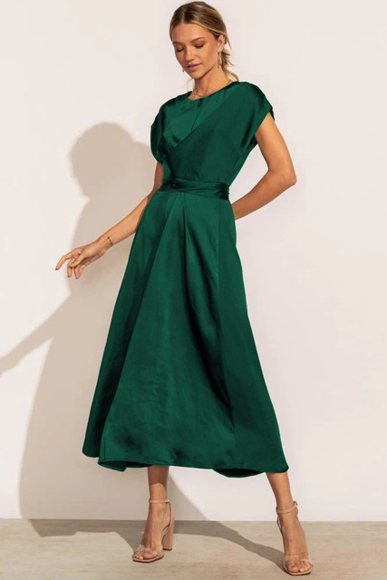 JASMIN | Satin-Cross-Over-Kleid