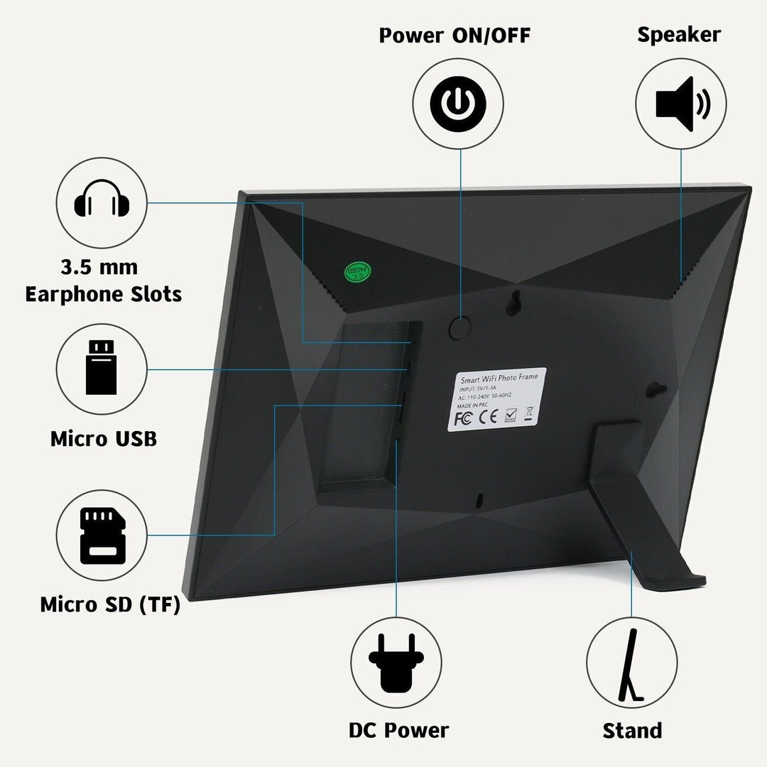 10.1-Zoll-WiFi-Digital-Fotorahmen mit 1080p HD-Touchscreen 1