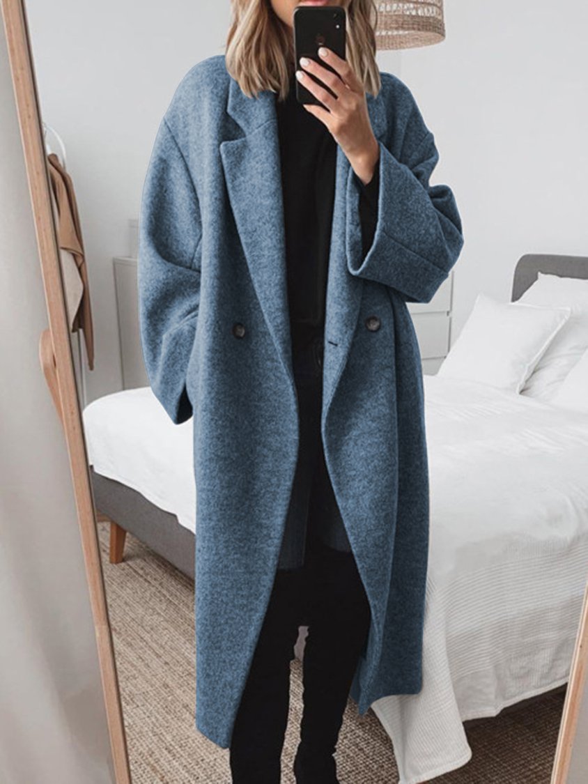 Cely | Bequemer Oversized Mantel mit Doppelknöpfen