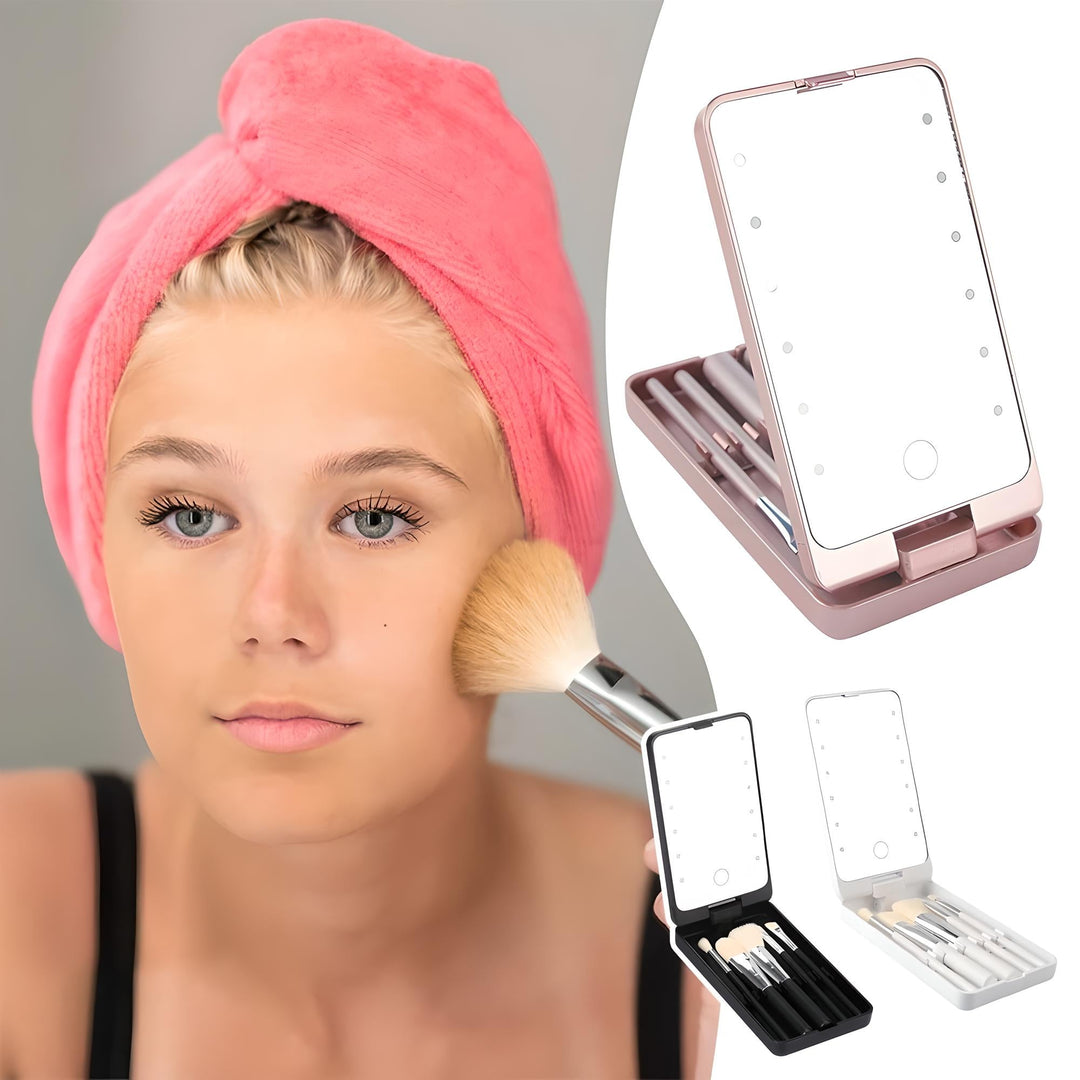 Rosalie | Stilvolles und praktisches Reise-Make-up-Pinselset