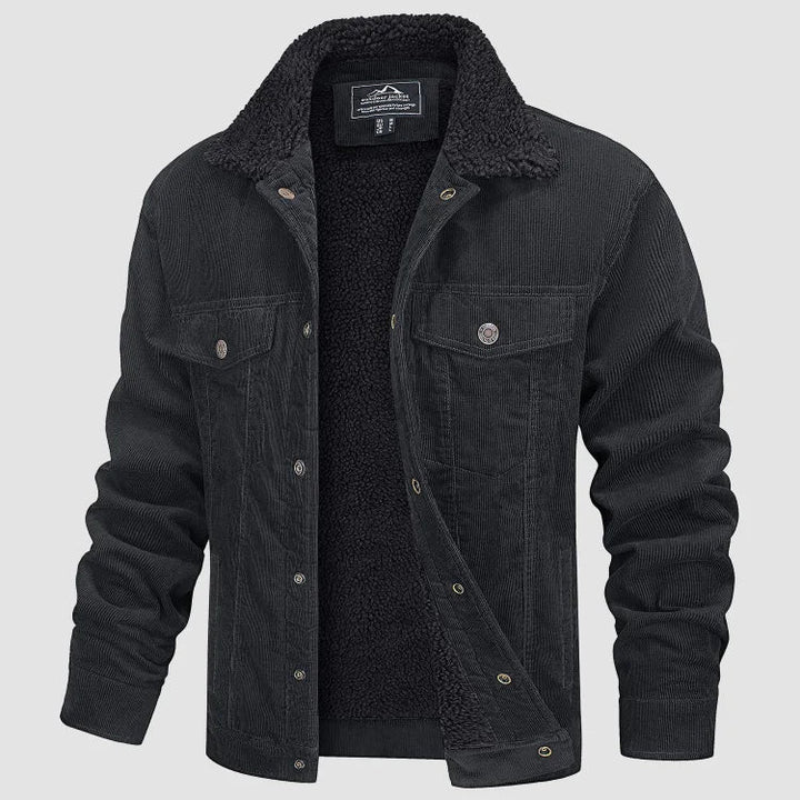 Jonas | Modische und kuschelig warme Cordjacke für Herren