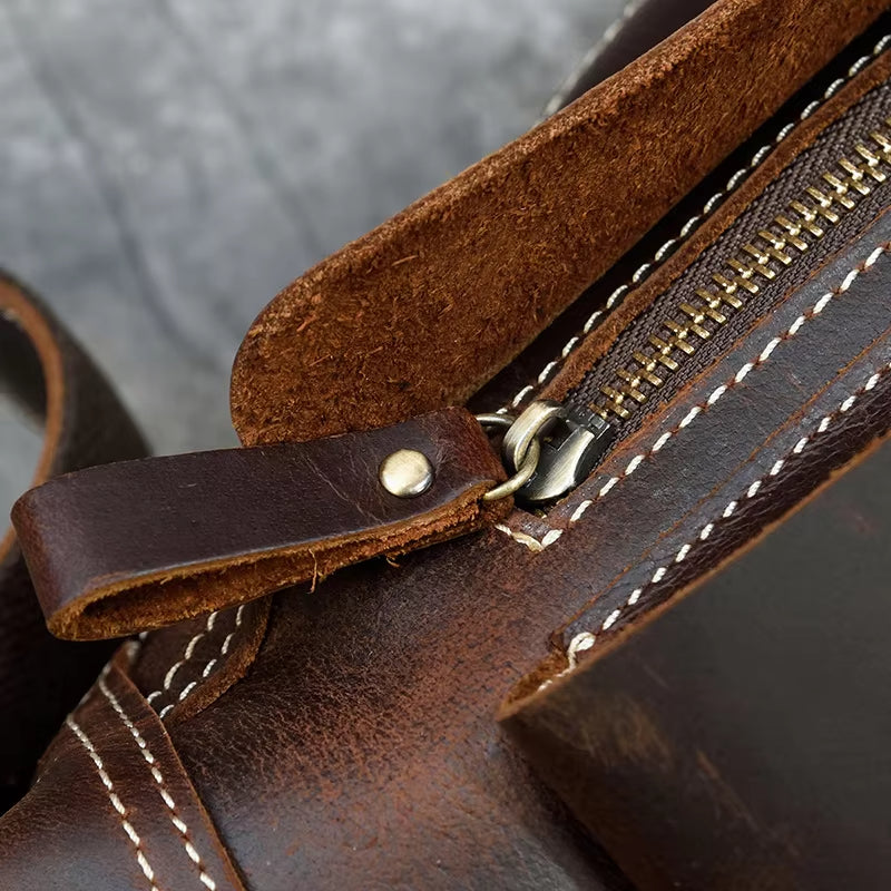Zion | Retro Crazy Horse Leder Crossbody Sling Reisetasche