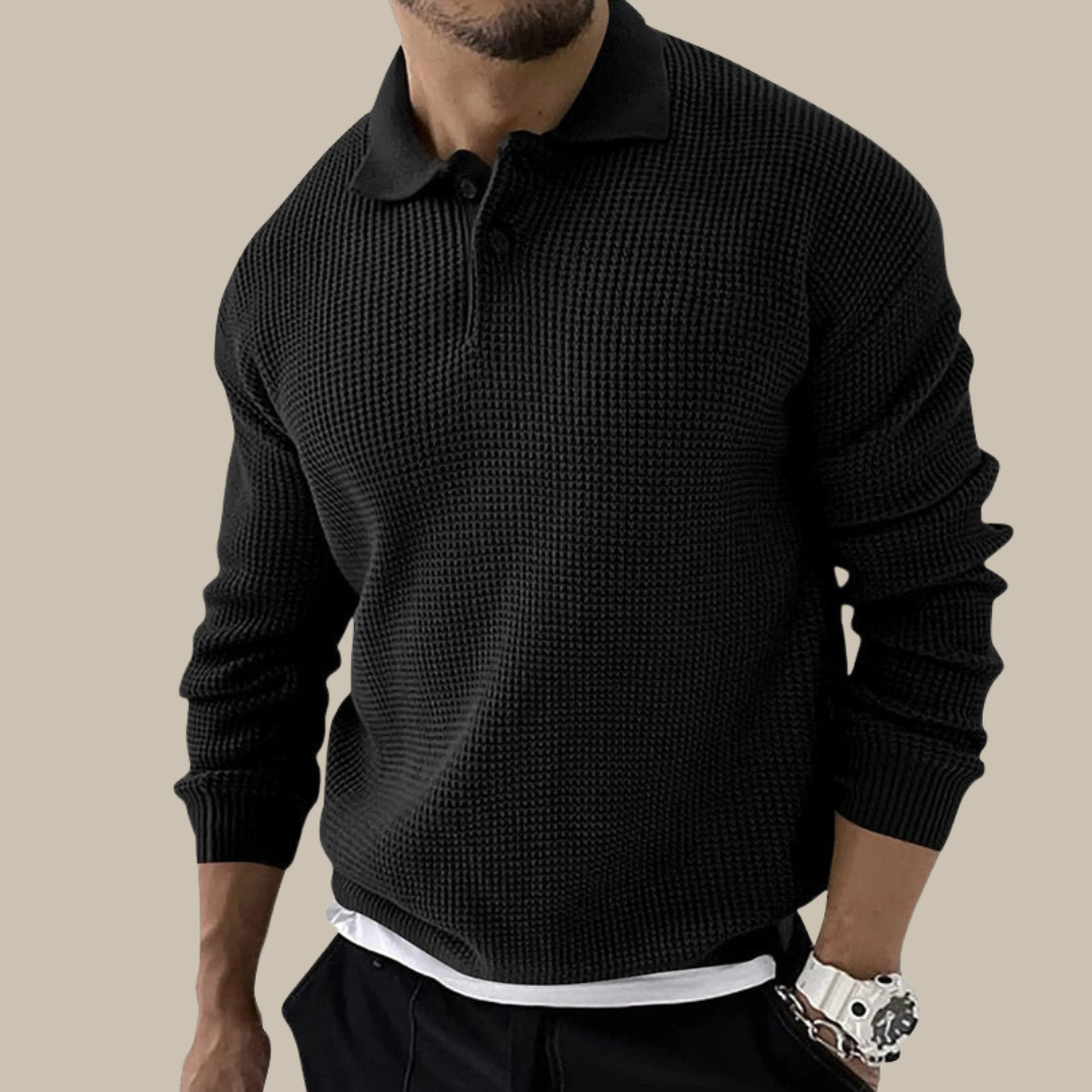CHRIS | Stylisches Langarm-Polo-Shirt für Männer