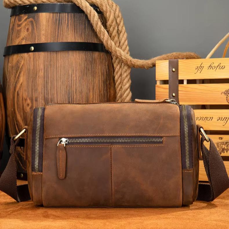 Kai | Herren Vintage Leder Crossbody Sling Reisetasche