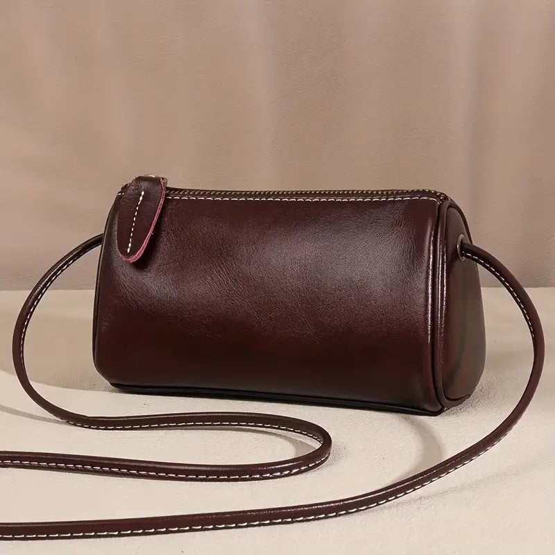 Eva | Kleine Vintage-Stil Leder Schultertasche