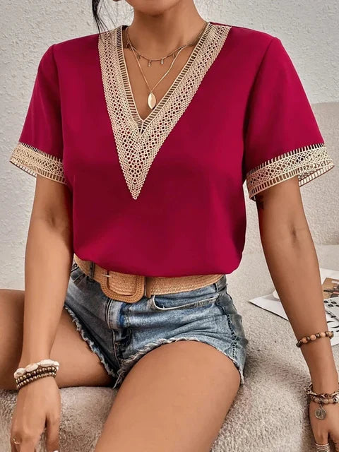 MIRJAM | V-Ausschnitt Shirt Sommer