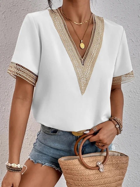 MIRJAM | V-Ausschnitt Shirt Sommer