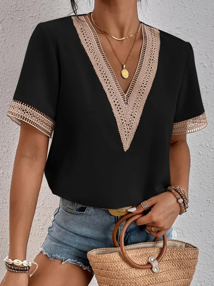 MIRJAM | V-Ausschnitt Shirt Sommer