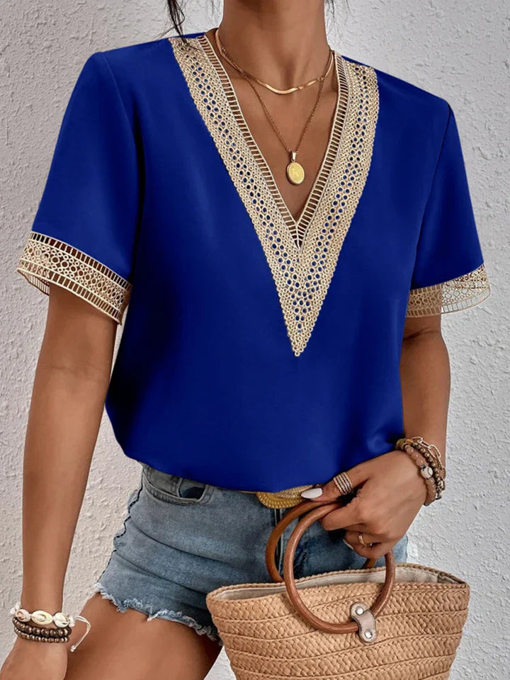 MIRJAM | V-Ausschnitt Shirt Sommer