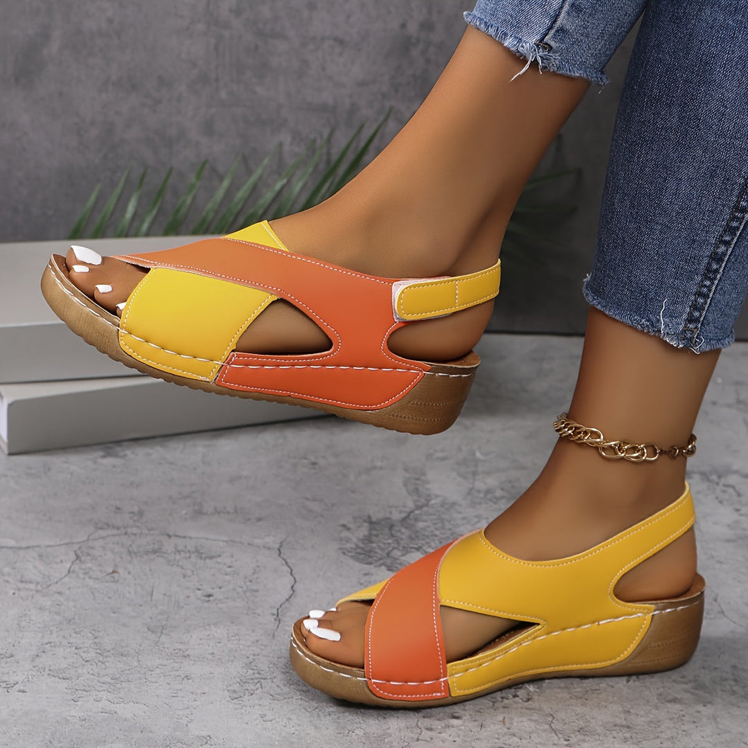 Sunny | Modische Zweifarbige Sandalen - Perfekt für den Sommer