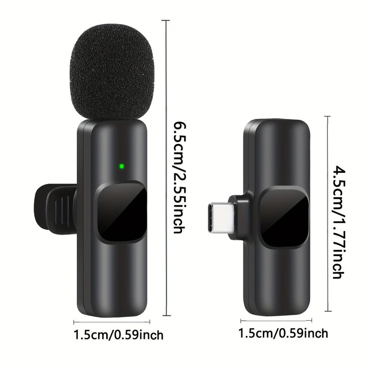 Wireless Lavalier-Mikrofon für Videoaufnahmen und Live-Streaming-Kompaktes Design mit hoher Klangqualität und USB-C-Verbindung-5