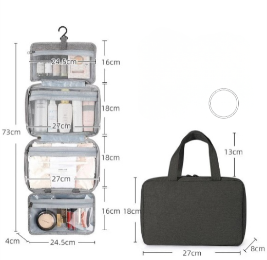 Sam | Kompakter & geräumiger Reise-Toilettenorganizer mit mehreren Fächern