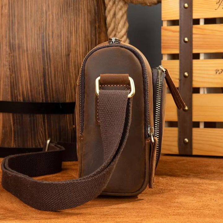 Kai | Herren Vintage Leder Crossbody Sling Reisetasche