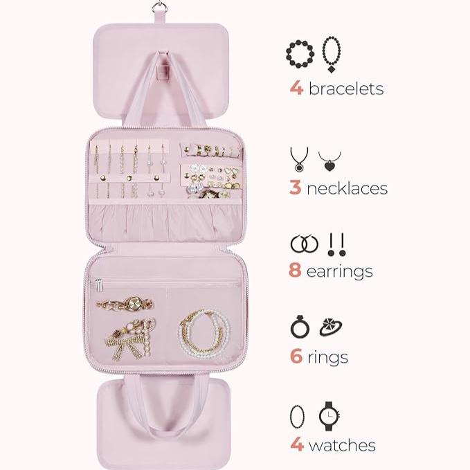 Kenia | Reisekosmetiktasche mit Makeup- und Toilettenartikeln sowie Schmuckorganisator