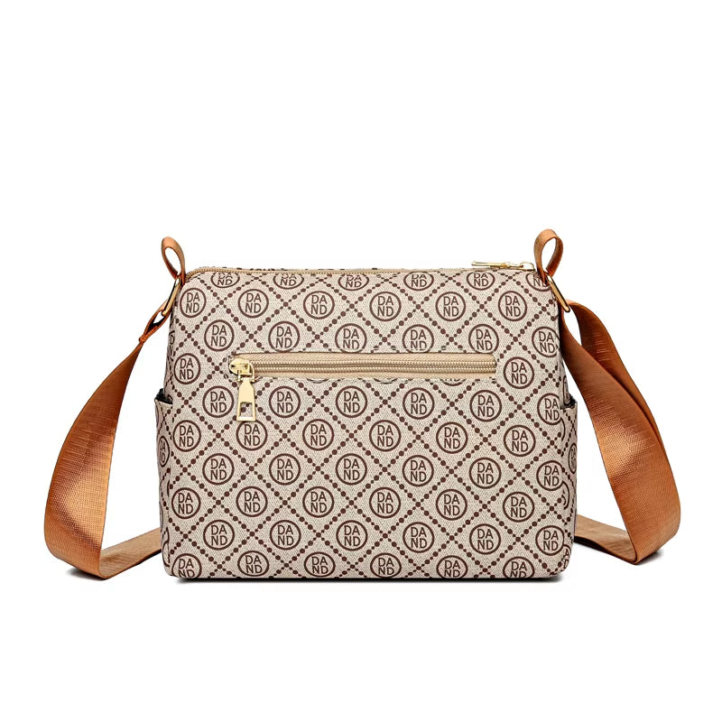 Valeria | Retro Buchstaben Druck Schultertasche