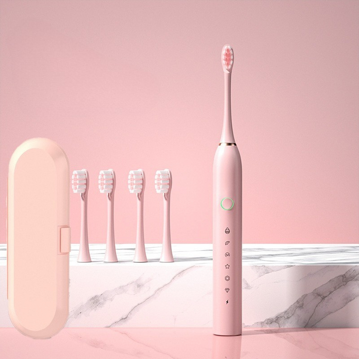 Variant image for X2 Pink mit 4 Pinselköpfen [neues Modell] + Reisebox