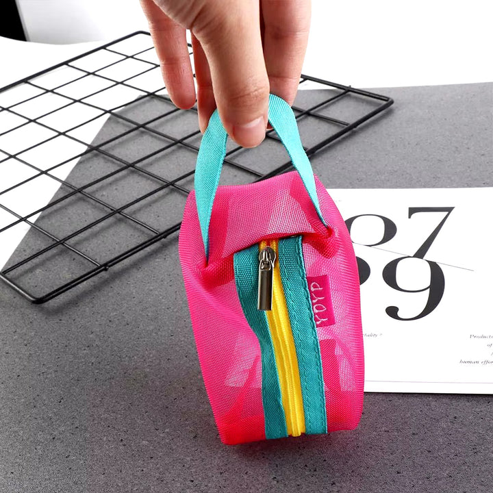 Raina | Transparente Farbige Netz-Make-up-Tasche