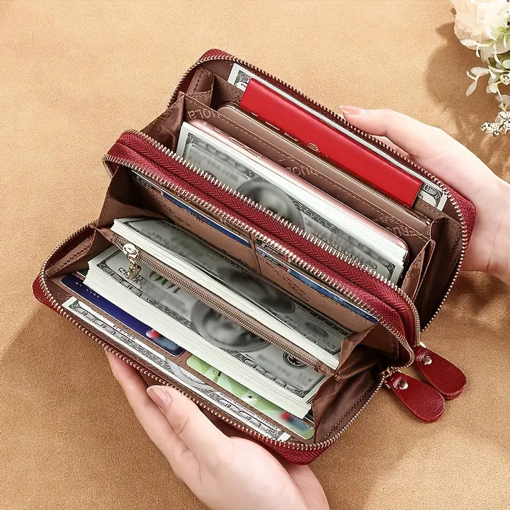 Naya | RFID Leder Telefon Tasche Clutch Reisebrieftasche