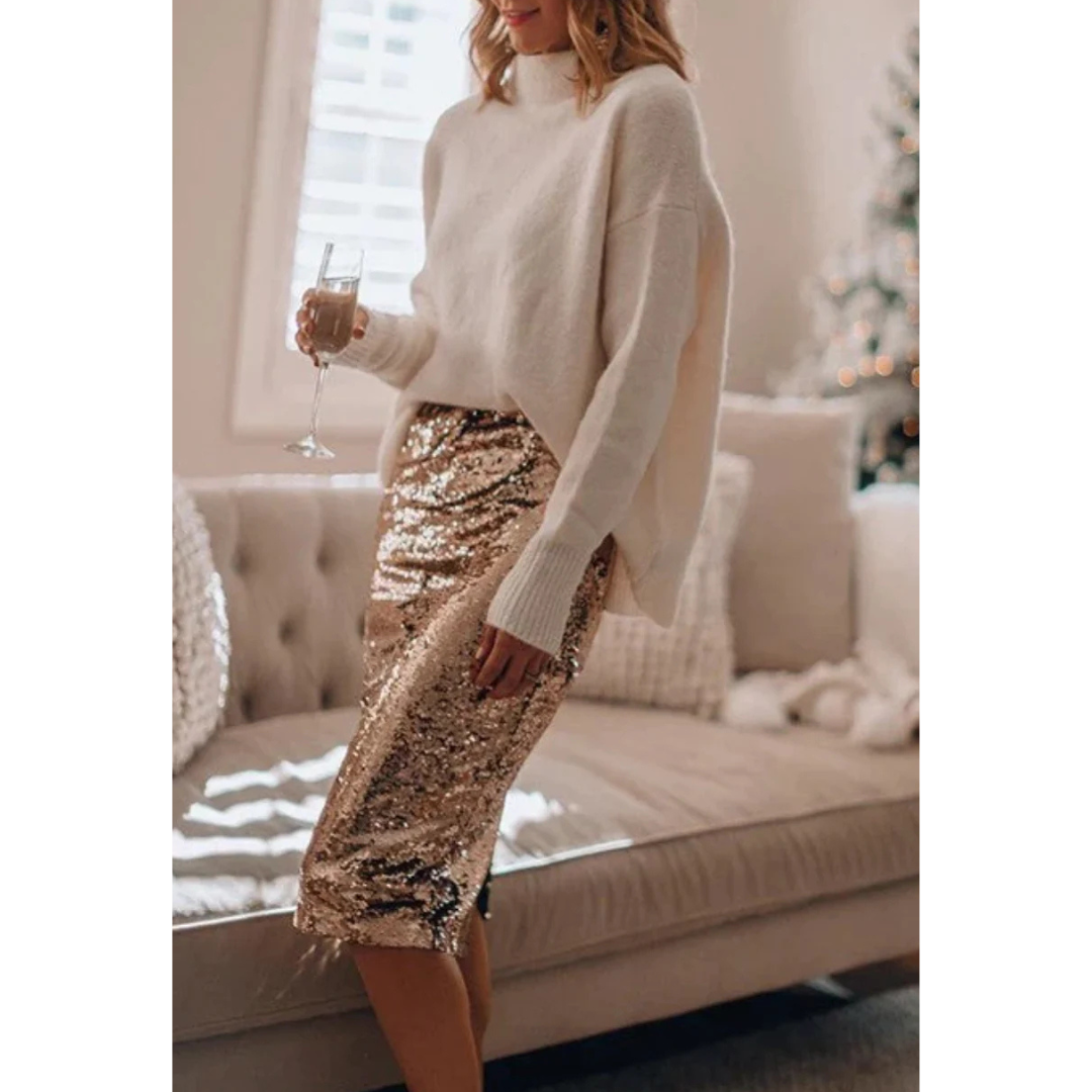 Amelie | Eleganter Paillettenrock – Perfekt für Festliche Anlässe