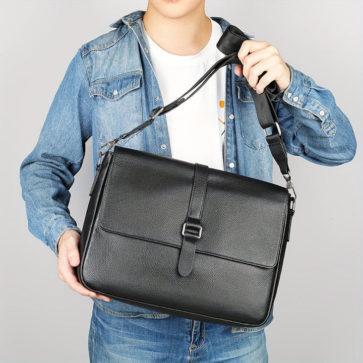 Tom | Leder Messenger Umhängetasche