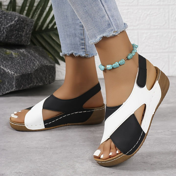 Sunny | Modische Zweifarbige Sandalen - Perfekt für den Sommer
