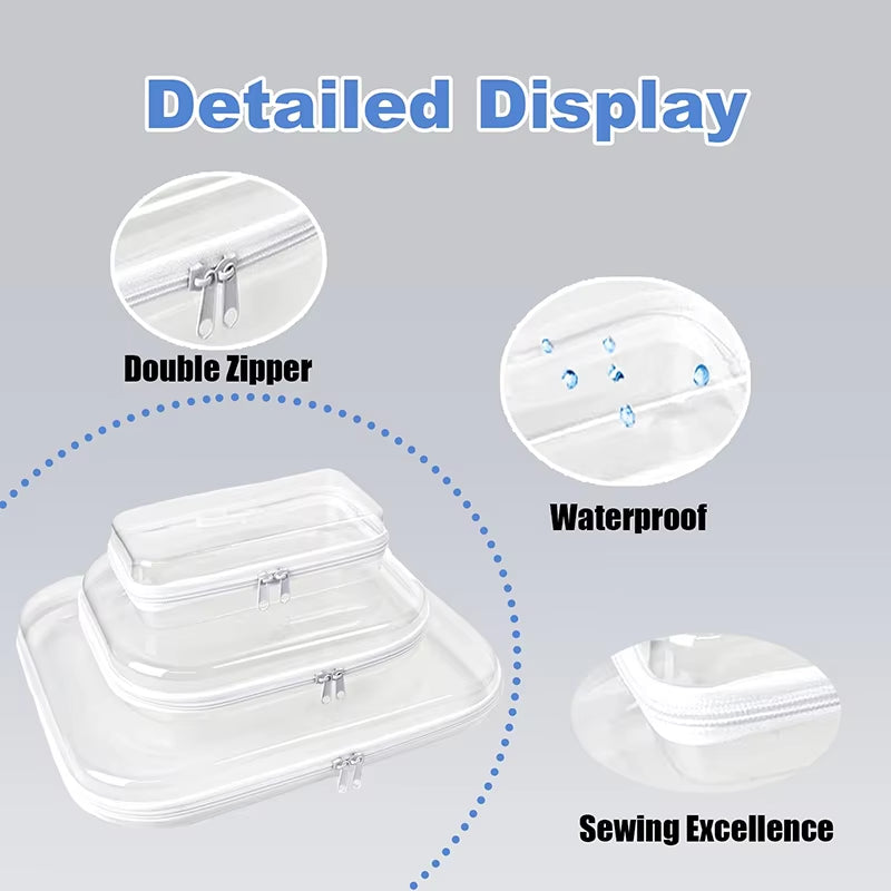Ensley | Elegantes, Praktisches und Organisiertes Transparente Taschen-Set