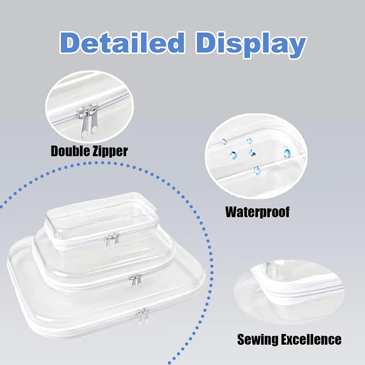Ensley | Elegantes, Praktisches und Organisiertes Transparente Taschen-Set
