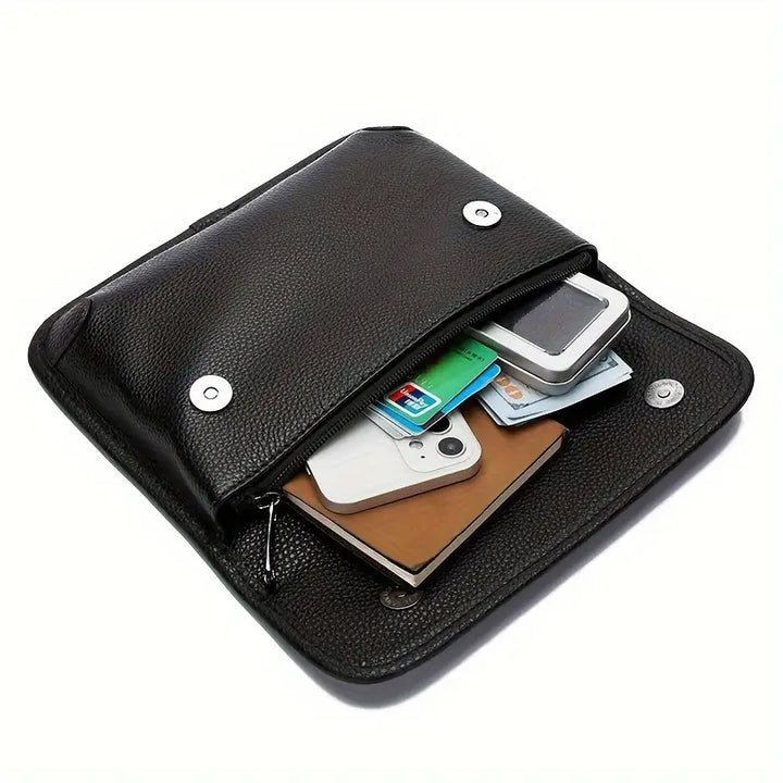 Kya | Tragbare PU-Leder Reisebrieftasche