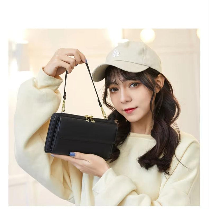Celia | RFID-blockierender Touchscreen Crossbody Reisepasshalter Reisegeldbörse