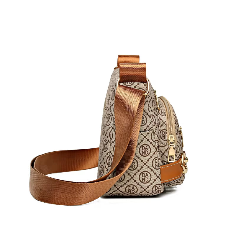 Valeria | Retro Buchstaben Druck Schultertasche
