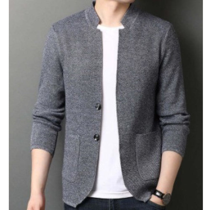 Herren Stehkragen Gesteppte Jacke Slim Fit mit Zweiknopfverschluss Modern