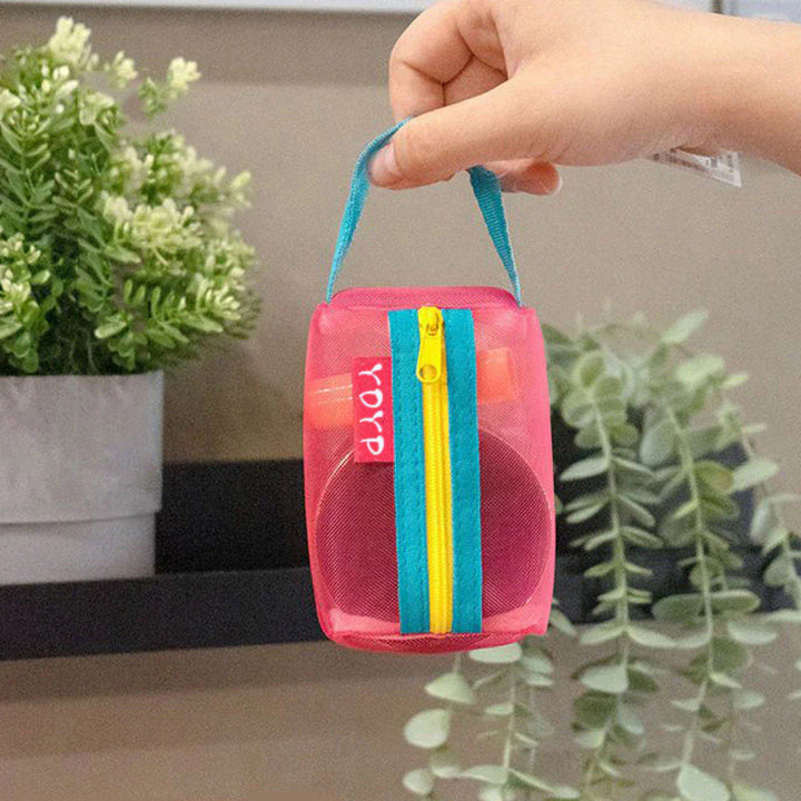 Raina | Transparente Farbige Netz-Make-up-Tasche