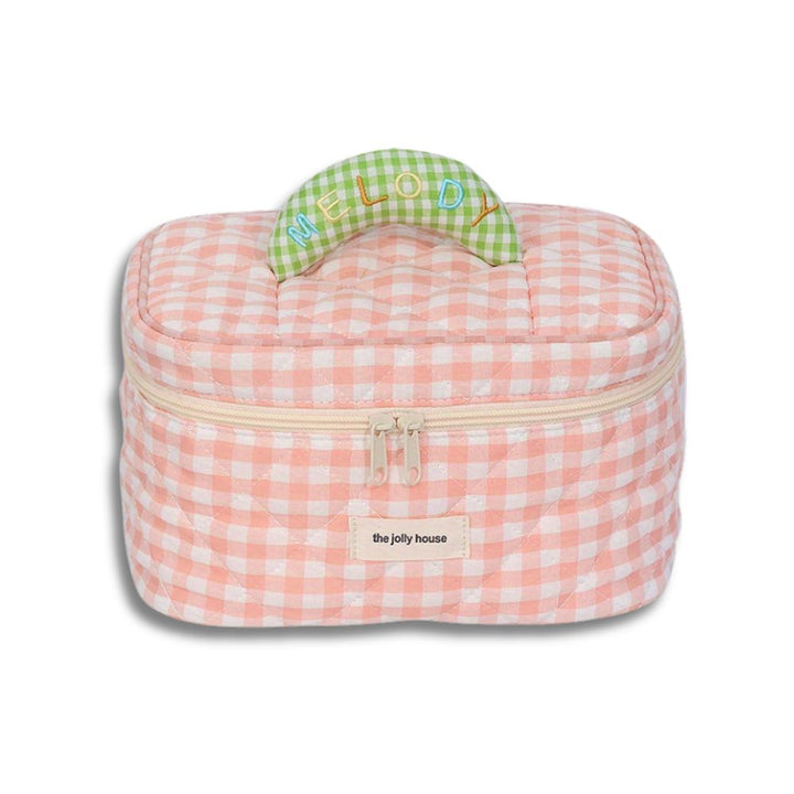 Melody | Vielseitiges Vichy-Karo Beauty Essentials Organizer Set
