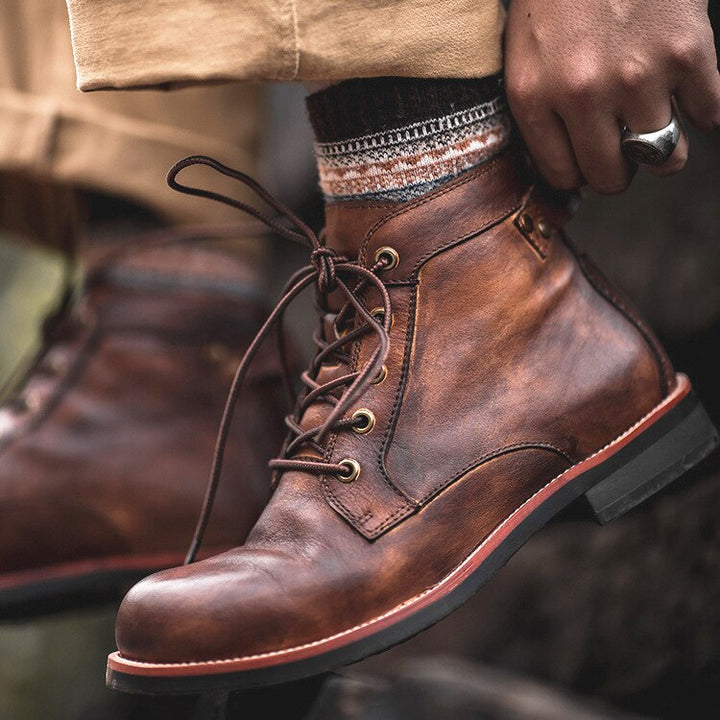 DAVID | Bequeme Leder Herrenschuhe