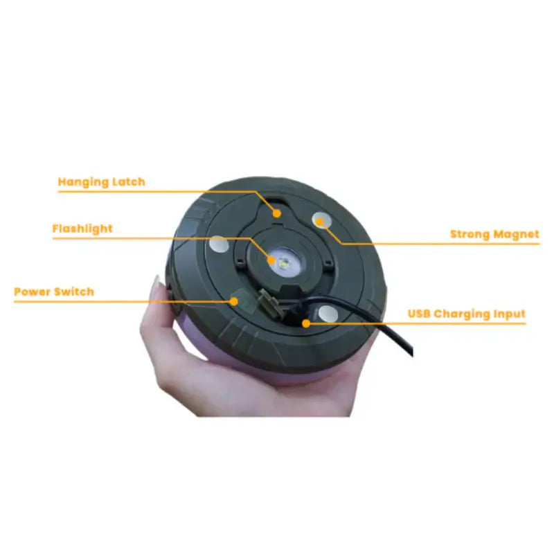 4 In 1 Camp Light - Tragbare Camping -Laterne, Saitenlichter mit 8 Beleuchtungsmodi, wiederaufladbare Power Bank für Outdoor -Abenteuer 4