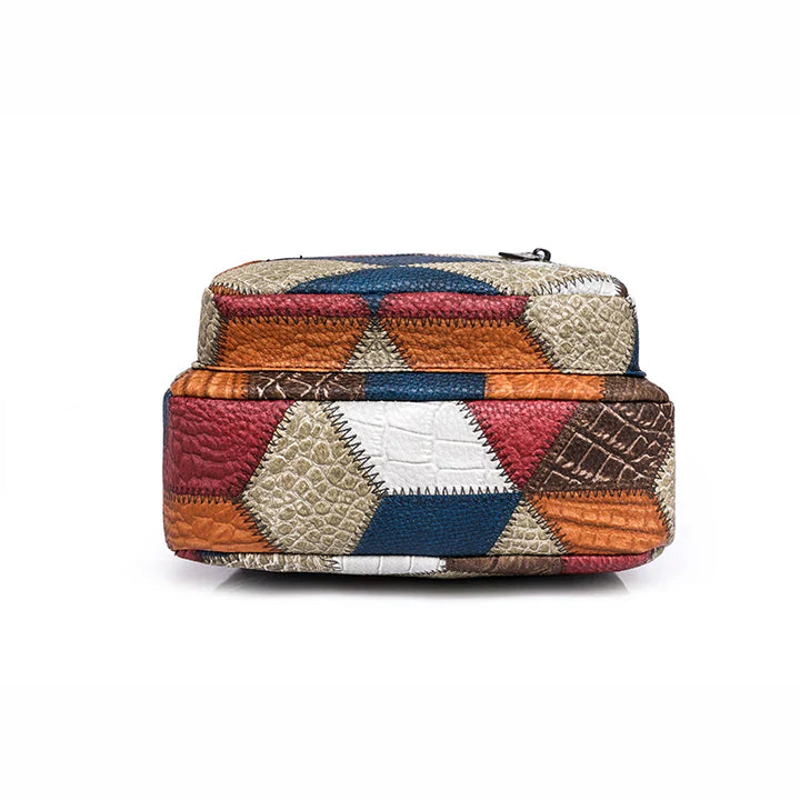Fleur | Damen Farbblock Crossbody Tasche aus geprägtem PU-Leder
