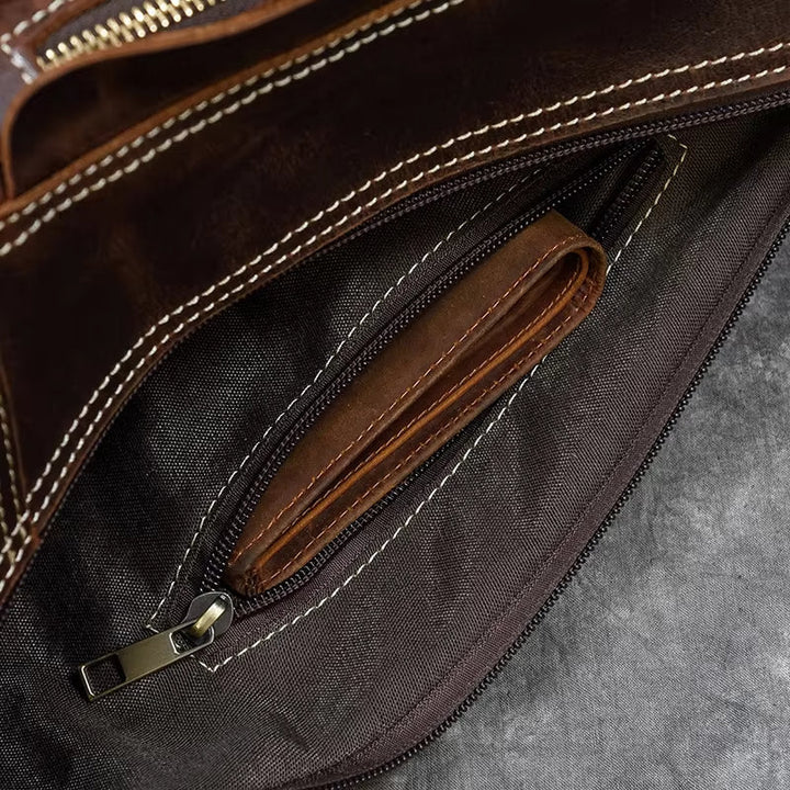 Zion | Retro Crazy Horse Leder Crossbody Sling Reisetasche