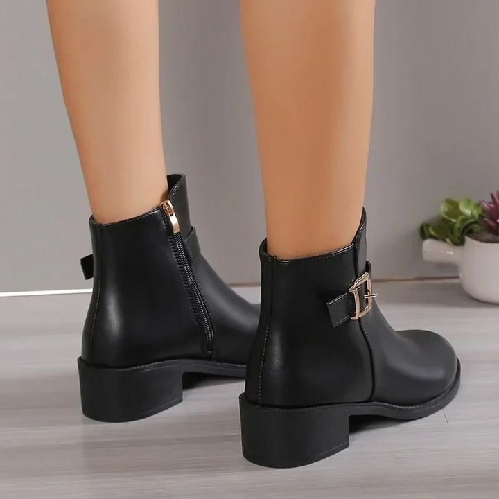 Klara | Elegante Stiefeletten mit Blockabsatz und Reißverschluss