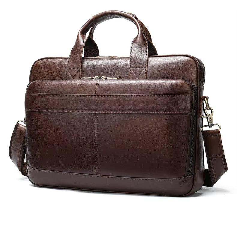 Dylan | Große Kapazität Leder Laptop Schultertasche
