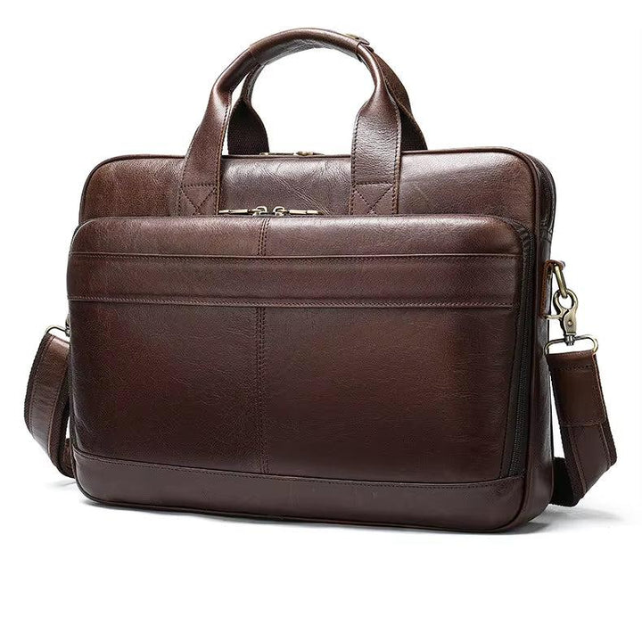 Dylan | Große Kapazität Leder Laptop Schultertasche