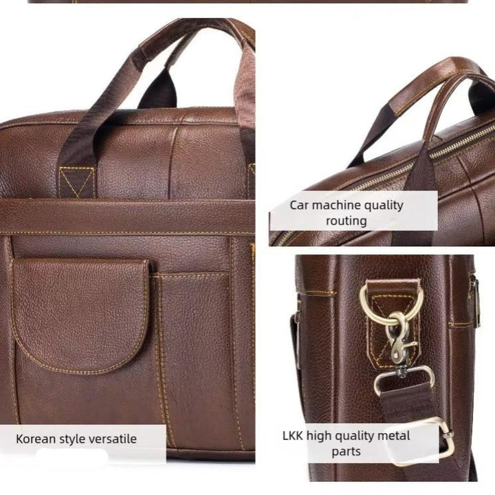 Alexander | Leren Crossbody Messenger Laptoptasche Reisetasche