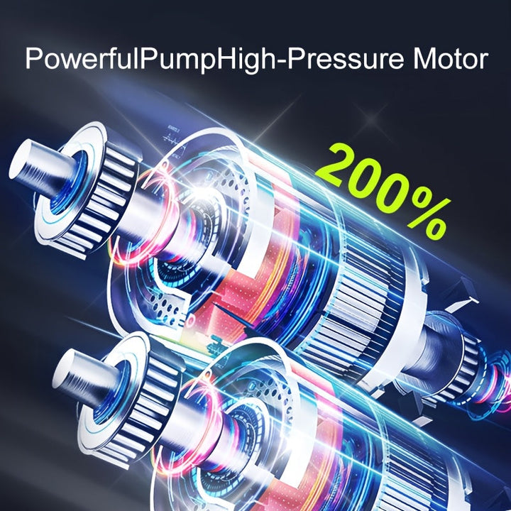 Tragbarer Luftkompressor mit LCD -Bildschirm und LED -Licht - 150 psi -Inflator für Autos, Fahrräder und Sportgeräte-5