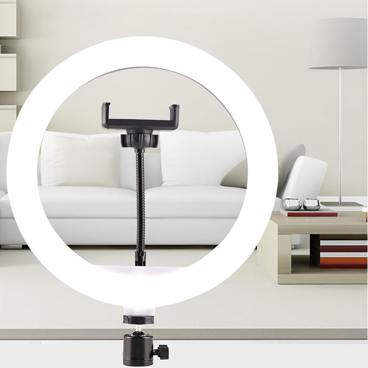 10 -Zoll -LED -Ringlicht mit einstellbarem Stativ und Telefonhalter - ideal für Make -up, Fotografie und Vlogging-5
