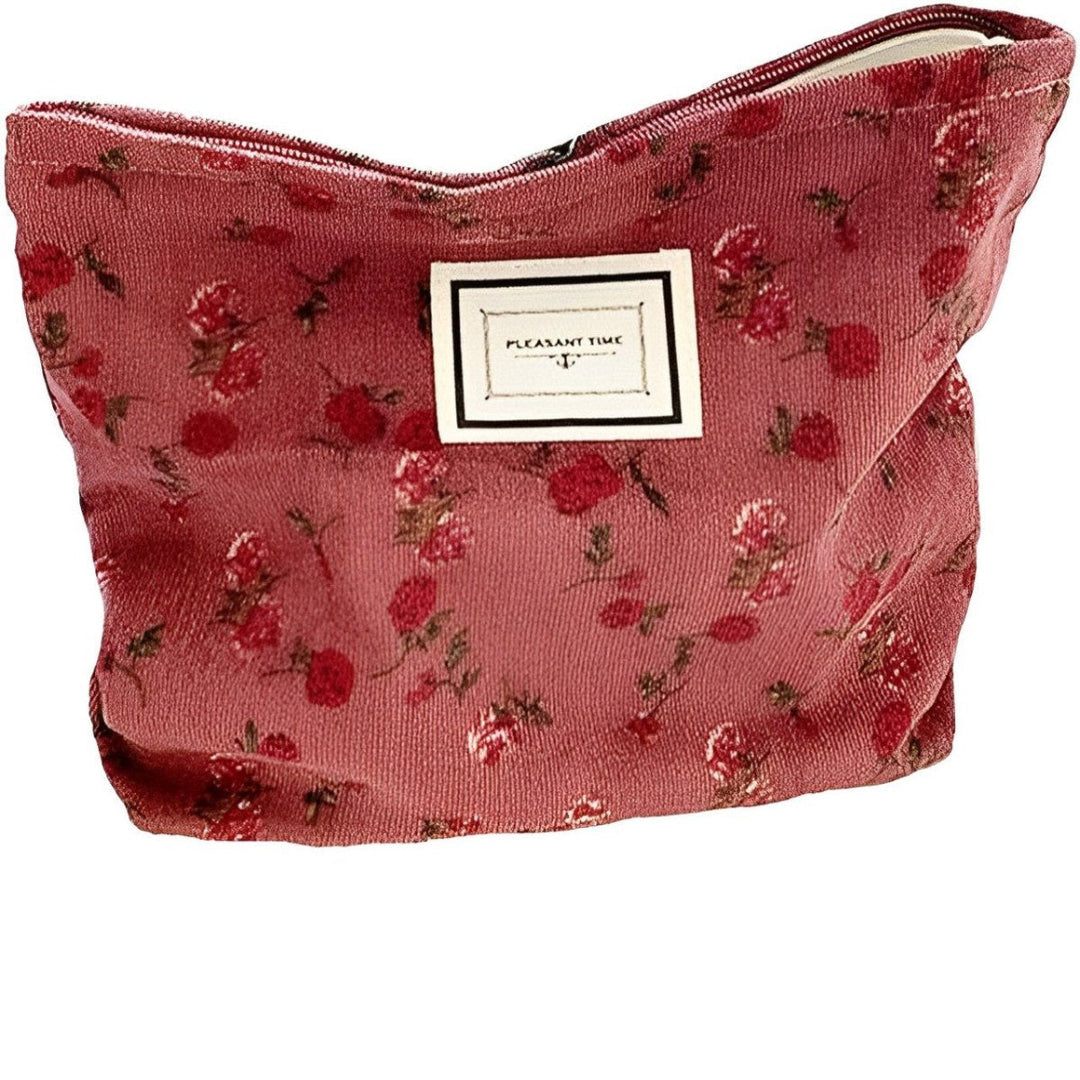 Jaycee | Elegante Rosen-Schminktasche mit großem Fassungsvermögen