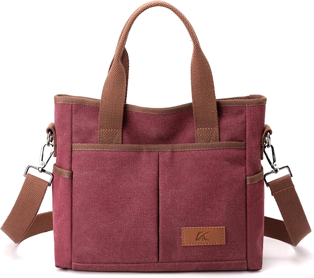 Adriana | Canvas Umhängetäschchen mit mehreren Fächern