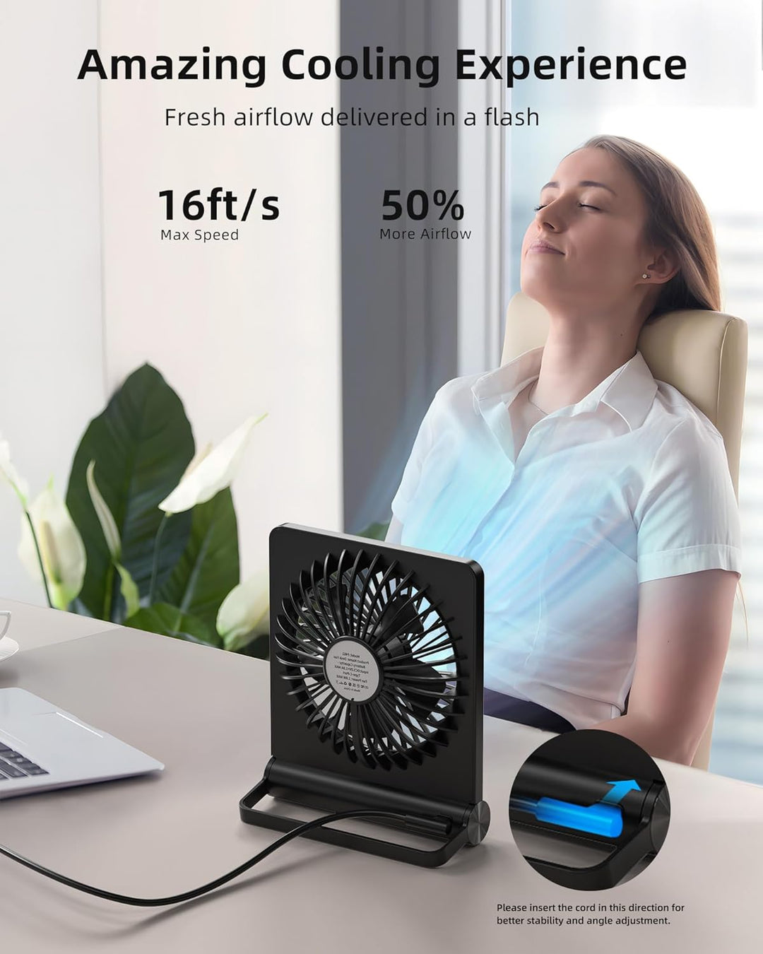Ben | Leiser Tischventilator – Frische Brise für den Alltag