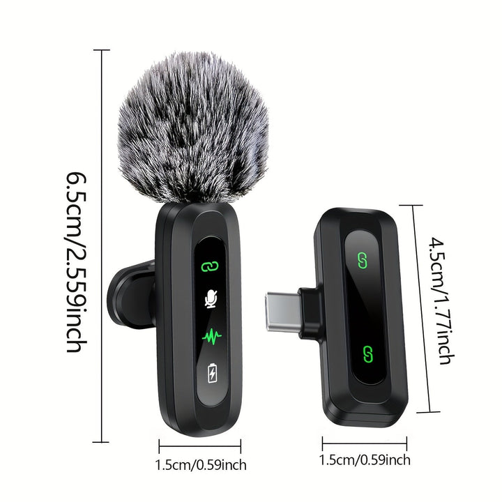 Wireless Lavalier-Mikrofon mit USB-C-Konnektivität für Smartphones und Tablets-Kompaktes Design, ideal für Podcasts und Vlogs-5