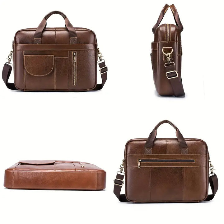 Alexander | Leren Crossbody Messenger Laptoptasche Reisetasche